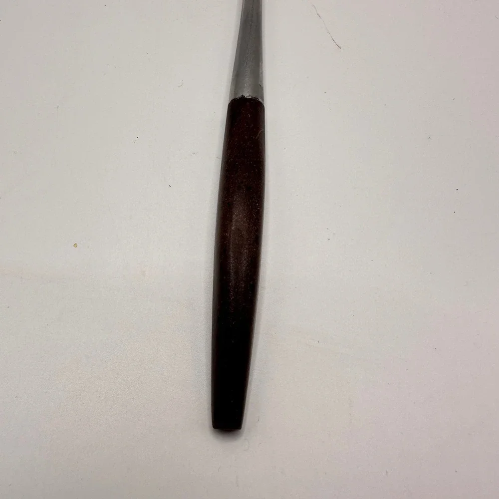 Vintage Interpur Stainless Steel Salad Fork Wood Scroll Heart Pattern Japan